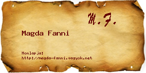 Magda Fanni névjegykártya